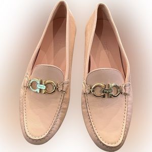 Salvatore Ferragamo Pink Leather Drivers/Loafers